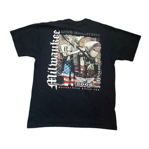 Milwaukee Motorcycle Rally 2008 Biker T-Shirt Mens Size Large Back Graphic 105th